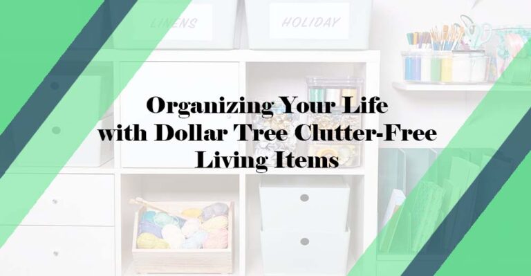 Organizing Your Life with Dollar Tree Clutter-Free Living Items